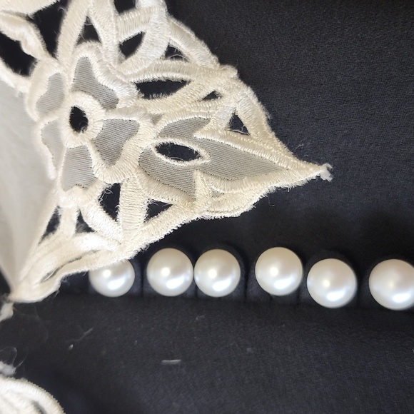 # 168 VNTG 90’s Black Dress w/ Lace Collar - Picture 14 of 14